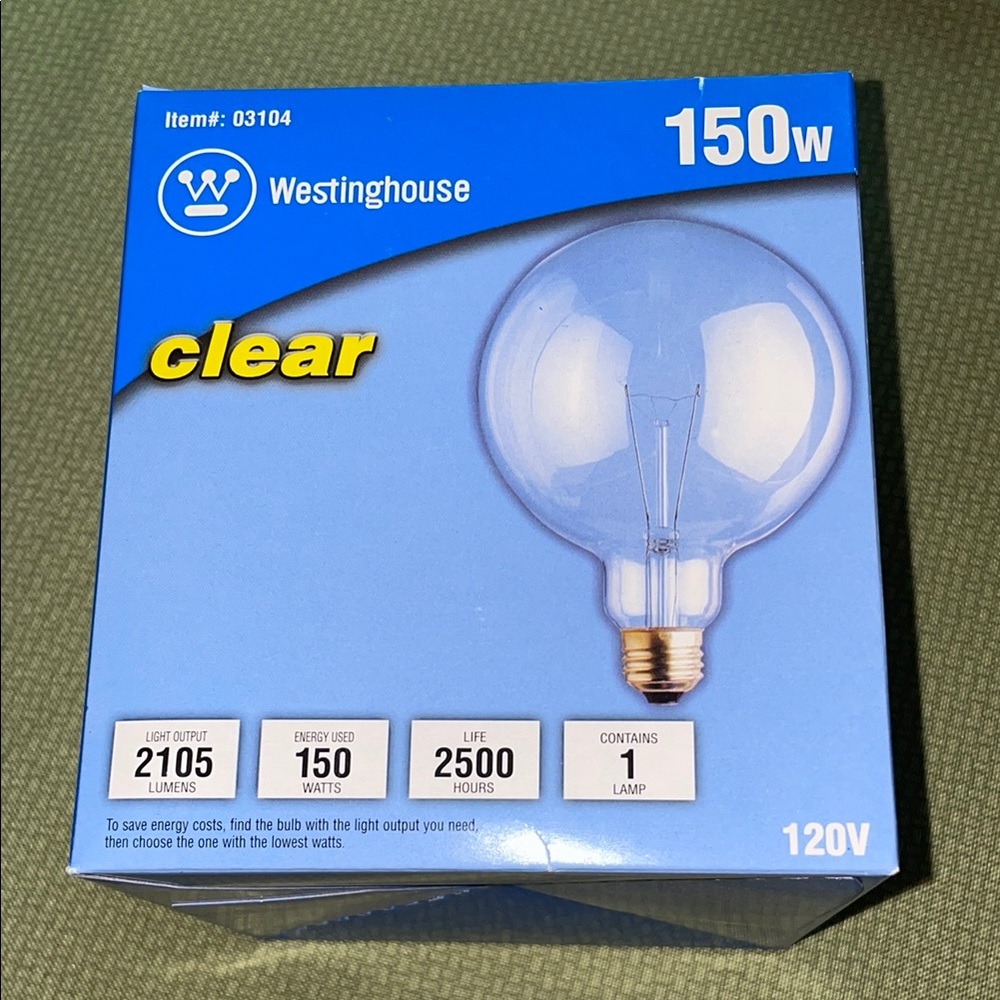Westinghouse 150W Clear Globe Light Bulb
